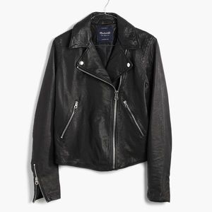 MADEWELL Washed Motorcycle Jacket True Black